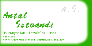 antal istvandi business card